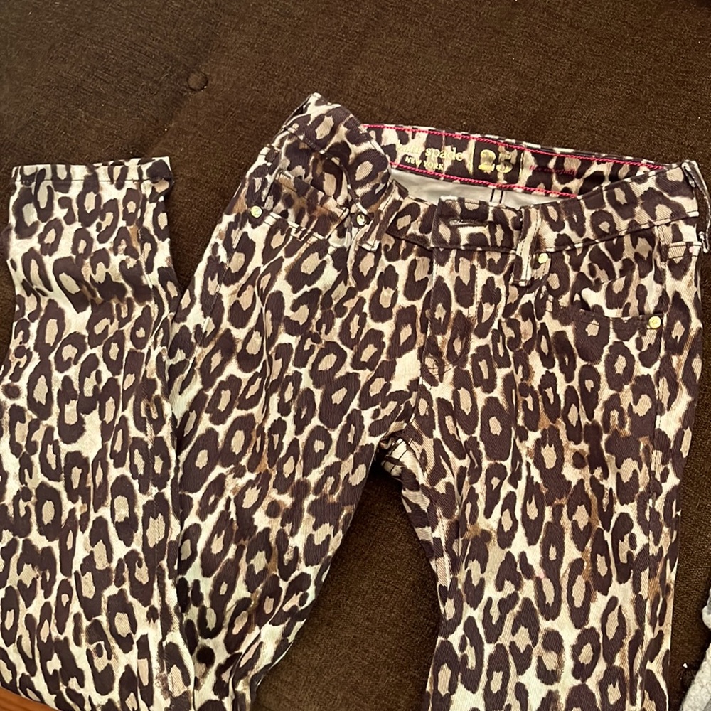 Kate Spade leopard-print jeans